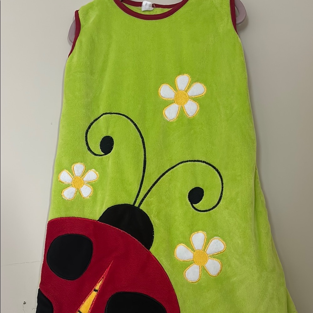 Green Ladybug and Flower Sleep Sack